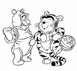Pooh Winnie Coloring Pages Disney Drawing Friends Baby Tigger Drawings Cute Classic Thanksgiving Characters Halloween Fall Colouring Pdf Line Step sketch template