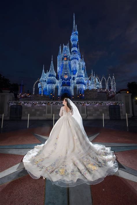 disney fairy tale wedding shoot at magic kingdom