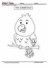 Trace Parrot Tracing Kidzezone sketch template