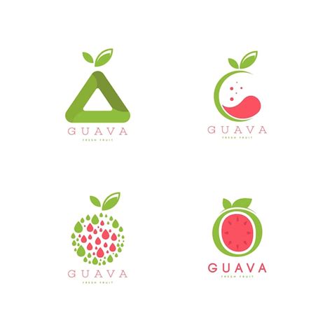 fruit logo set premium vector