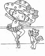 Coloring Pages Ballerina Strawberry Shortcake Printable Cat Pixels sketch template