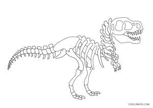 realistic dinosaur bones coloring pages