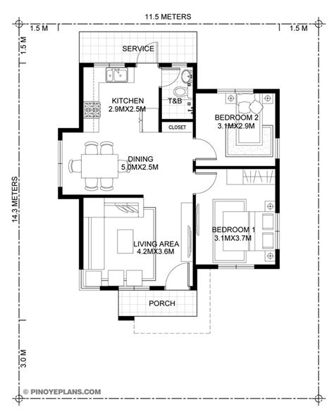 simple  bedroom house plans  garage andabo home design