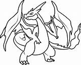 Charizard Mega Coloring Pages Printable Pokemon Kids A4 Categories sketch template