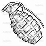 Grenade Tattoo Clipart Hand Gun Sketch Grenades Drawing Google Vector Tattoos Search Illustration Weapons Doodle Designs Au Cliparts Royalty Military sketch template