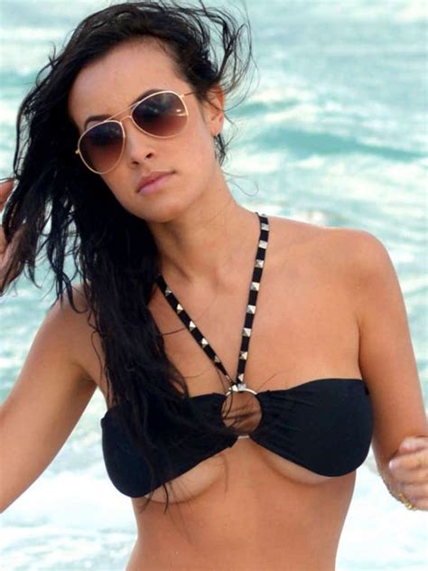 lisa opie wearing black bikini on miami beach 12thblog