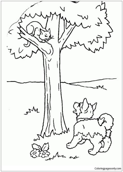 puppy  kitten coloring page  printable coloring pages