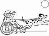 Coloring Wheelchair Pages Special Disabilities People Athlete Run Dog Needs Ws sketch template