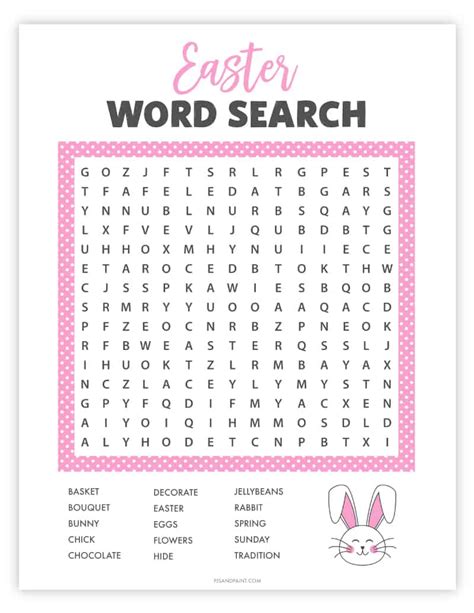 easter word search  printable game pjs  paint