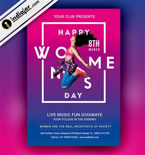 Happy Women’s Day Free Psd Flyer Indiater