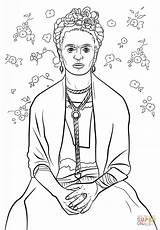 Colorir Frida Kahlo Desenhos sketch template