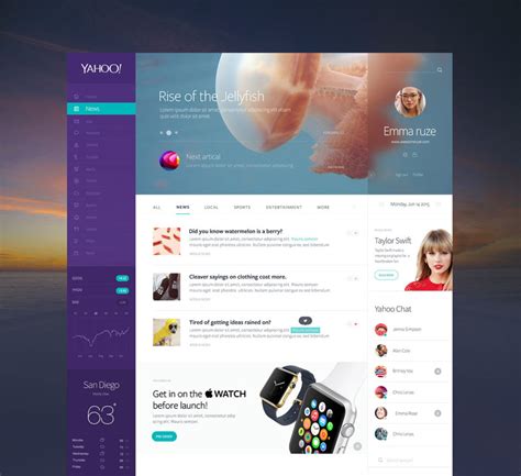 yahoo redesign concept mmminimal