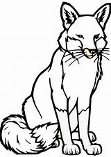 Fox Coloring Pages Clip Printable Getcoloringpages sketch template