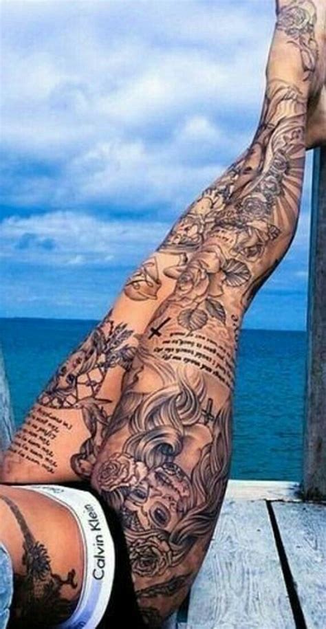 Tattoo Girls By Gymheart Leg Tattoos Women Leg Sleeve Tattoo Leg
