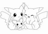 Pikachu Pokemon Pichu Pokémon Malvorlagen sketch template