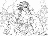 Akuma Coloring Ryu Capcom sketch template