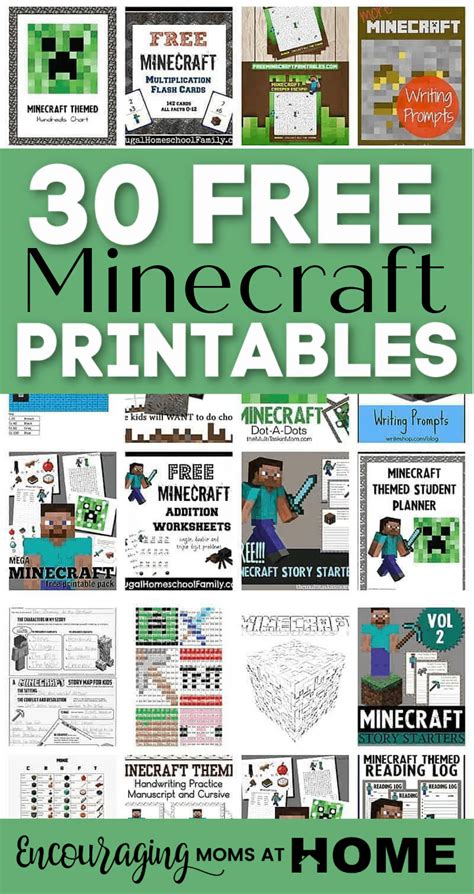 minecraft printables  minecraft worksheets artofit