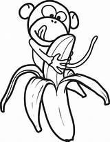 Coloring Cartoon Pages Monkeys Monkey Clipart Clip sketch template