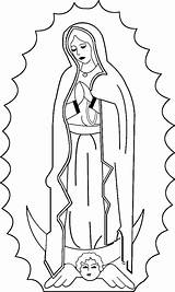 Guadalupe Coloring Lady Mary Virgen Pages La Catholic Virgin Mother Color Clipart Rosa Drawing Kids Printable Maria Crafts Para Dibujos sketch template