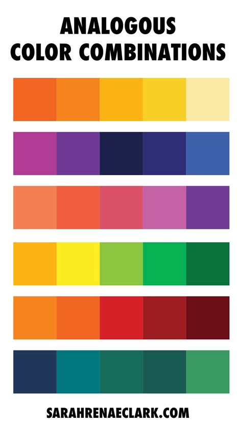 analogous color palettes color harmony examples sarah renae clark