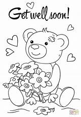 Papa Besserung Teddy Supercoloring Kittybabylove sketch template