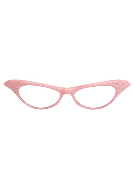 1950s Pink Rhinestone Glasses Vintage Cat Eye Eyeglasses