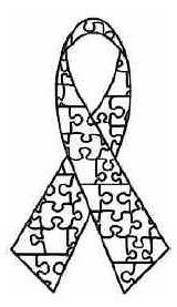 Ribbon Autism Awareness Coloring Puzzle Piece Template Clipart Symbol Clip Award Mylot Pages Clipartmag Designs Clipartbest Cliparts sketch template