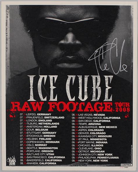 lot detail ice cube signed original limited edition raw footage