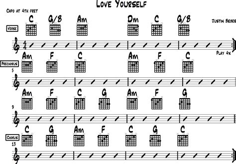 love  chords  beginner guitar justin bieber