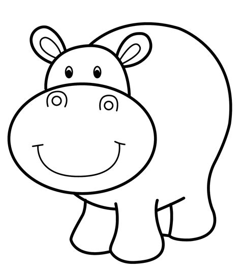 hippo coloring pages printable  zoo animal coloring pages animal