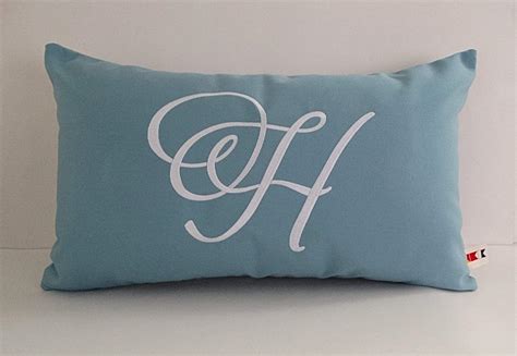 amazoncom monogram throw pillow embroidered initial pillow personalized pillow custom