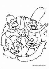 Coloring Pages Simpsons Cartoon Color Character Printable Kids Sheets Found sketch template