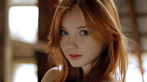 olesya kharitonova women blue eyes model face redhead wallpapers hd desktop and mobile