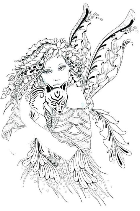 pin  fantasy coloring pages