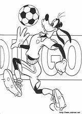 Goofy Colorear Soccer sketch template