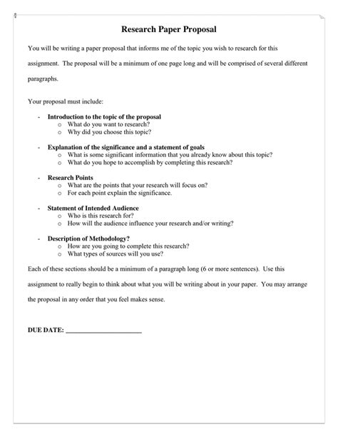 research paper proposal  word   formats