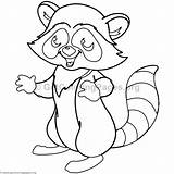 Raccoon Baby Drawing Cute Coloring Pages Getdrawings sketch template