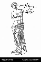 Milo Venus Engraving sketch template