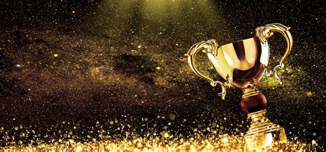 creative luxurious golden trophy award celebration background awards
