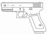 Glock Pistola Gun Armas Pistolas Pistol Kolorowanki Colt Lineart Dessin Kunjungi sketch template