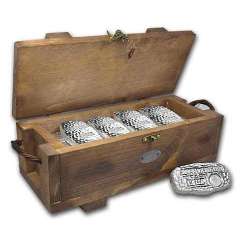 tombstone wood storage box  silver bars walmartcom