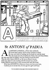 Antony Saint Coloring Padua Alphabet Friar Wise Kind sketch template