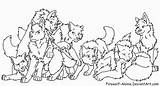 Lineart Firewolf Wolves Coloringhome Trid Clans Realistic sketch template