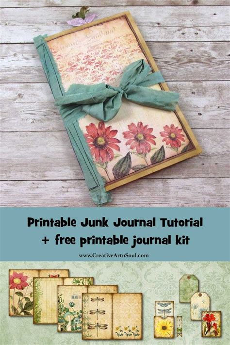 easy printable junk journal tutorial  printable junk journal kit