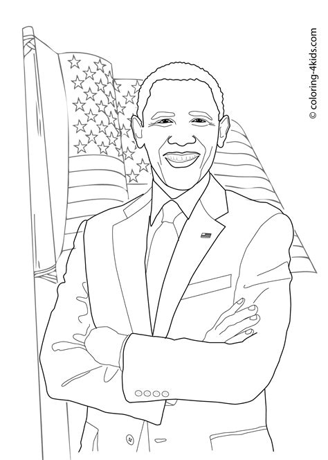barack obama coloring pages  kids printable  coloring books