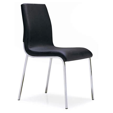 Byford Modern Dining Chair Chrome Legs Black Dcg Stores