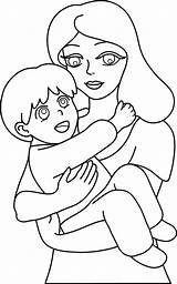 Maman Mother Coloriage Dessin Personnages Children Colorier çocuklar Yürümeye Yeni Kız Başlayan Ilustracion เล บ อร อก Coloriages Clipground Bz sketch template