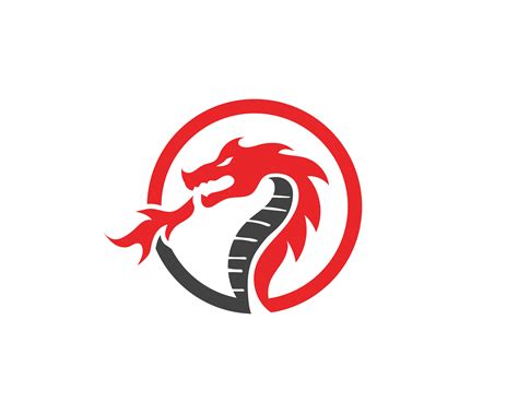 dragon logo icon vector  vector art  vecteezy