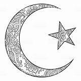 Crescent Lune Croissant Symbole Weltreligionen Ramadan Coloriages Ausdrucken étoile Decorative Tatouages Etoile Mond Adulte Chiffre Idées Dentelle Islamique Religieux Tattooli sketch template