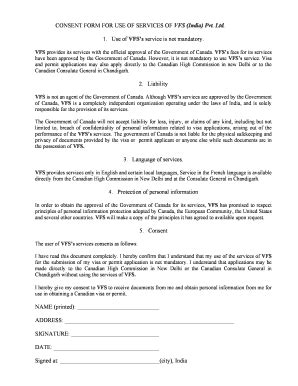 vfs consent letter sample   form fill   sign printable